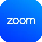 Zoom logo representing online coaching sessions for True Coaching Conversations podcast by Katya Dmitrieva.