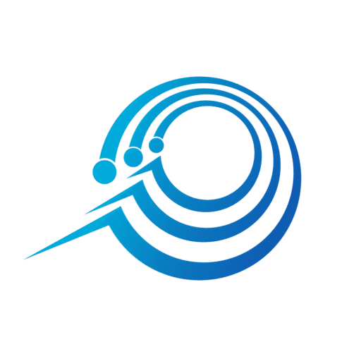Intuitive Life Coaching Academy logo featuring circular blue patterns symbolizing growth and intuition, representing ICF-certified life coaching and personal development.